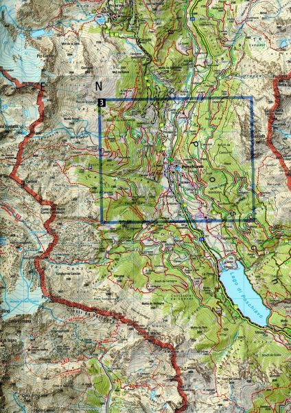 Wanderkarte 93 Bernina, Valmalenco, Sondrio 1:50.000