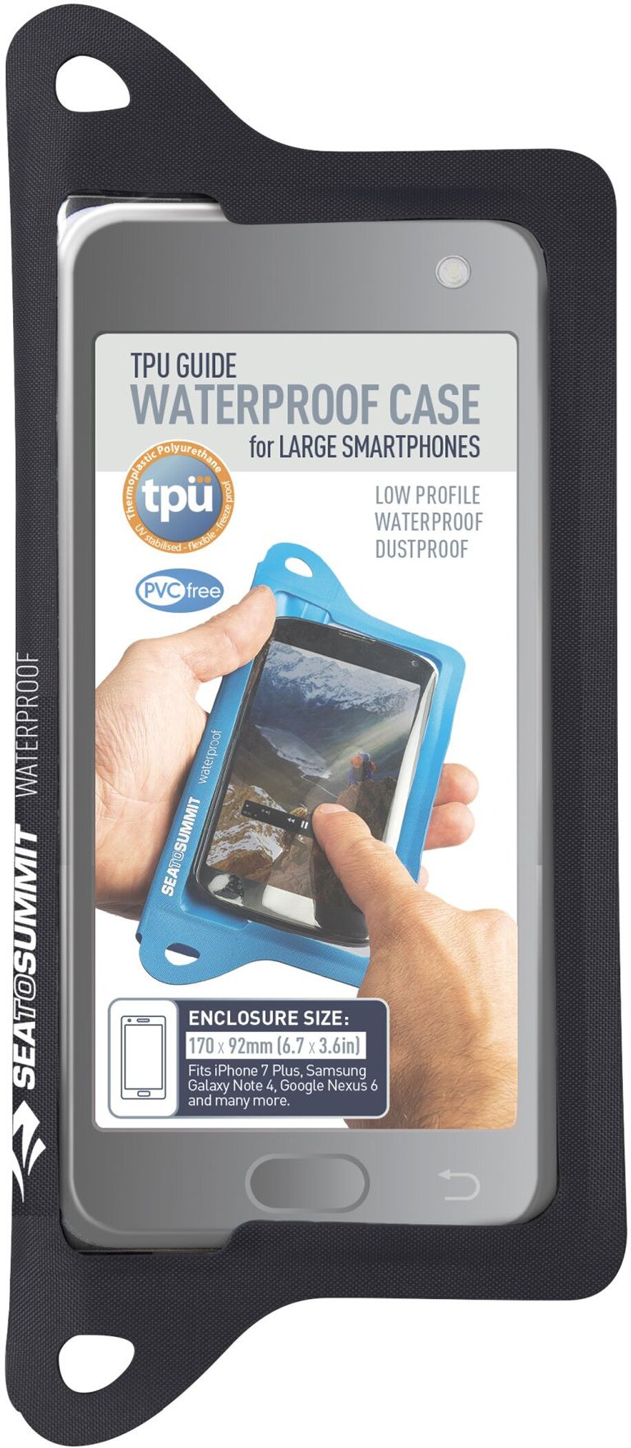 Wasserfester Beutel TPU Guide Waterproof Case for XL Smartphones Black